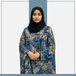 Artistic Modest Abaya with Button Closure – Zeenaya