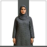 Stylish Geometric-Patterned Abaya for Muslim Women