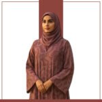 Zeenaya Artistic Abstract Print Abaya for Muslim Women