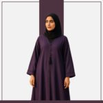 Zeenaya Royal Purple Sequin Embellished Modest Abaya